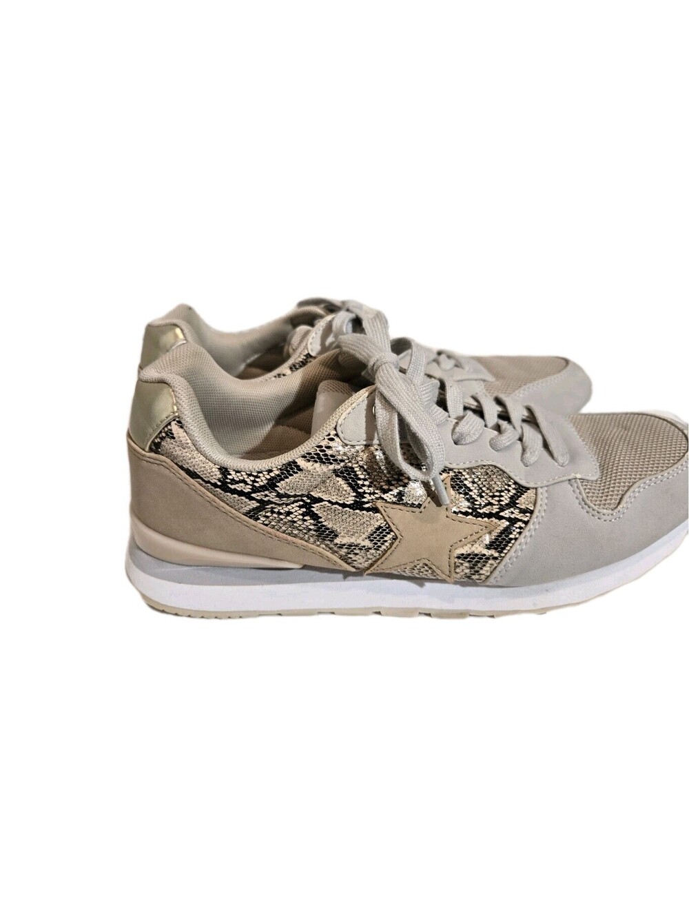 Vintage Havana Sneakers Women's Sz 8.5 Queen Leather Suede With Snake Print